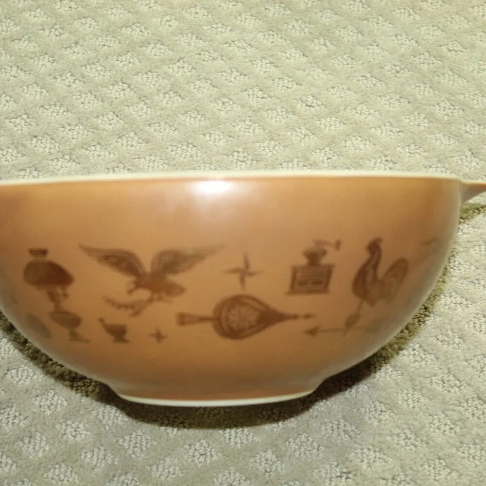 3 Vintage PYREX EARLY American Cinderella Nesting Mixing Bowls 442 443 444